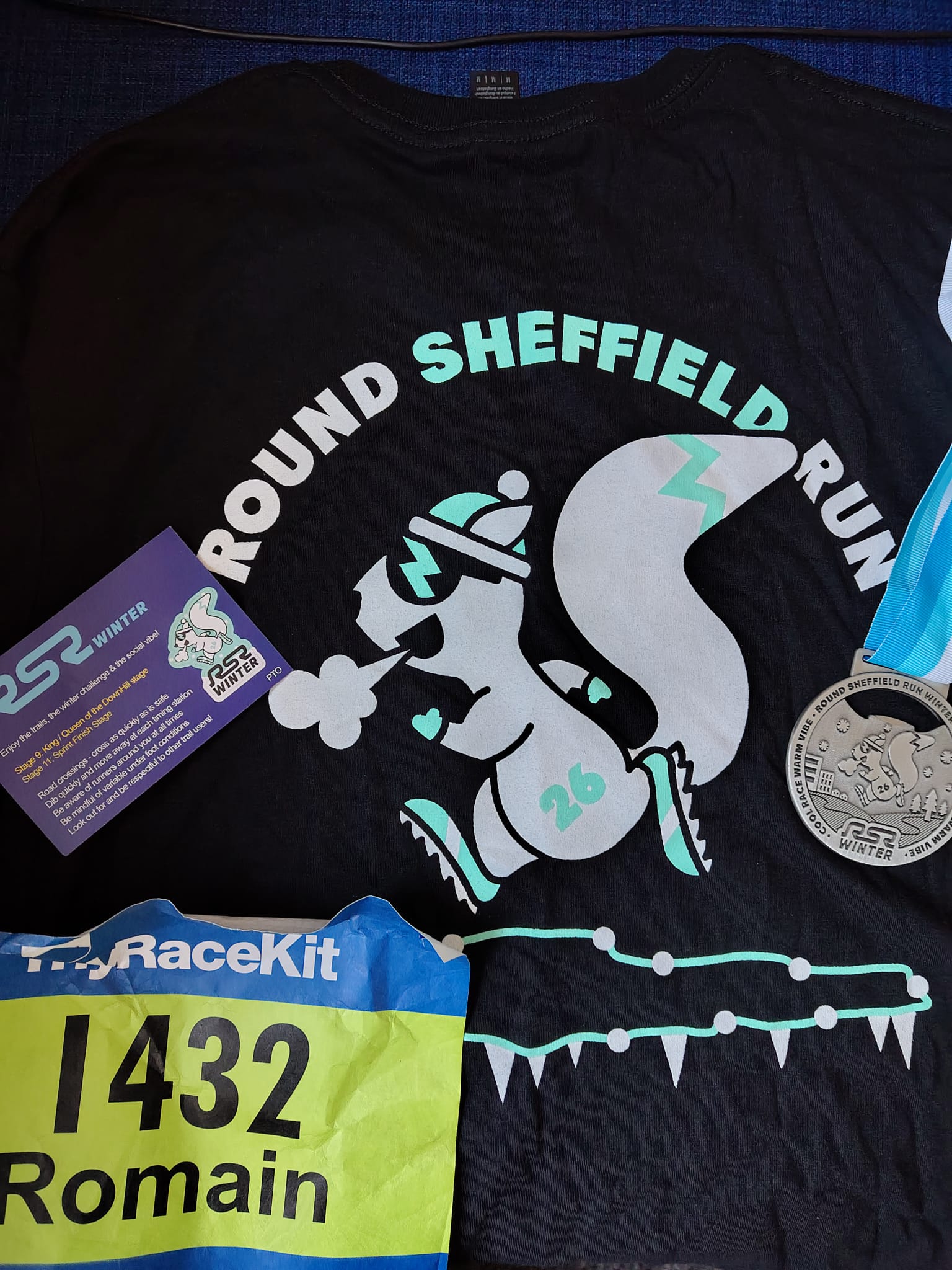 T-shirt and medal